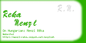 reka menzl business card